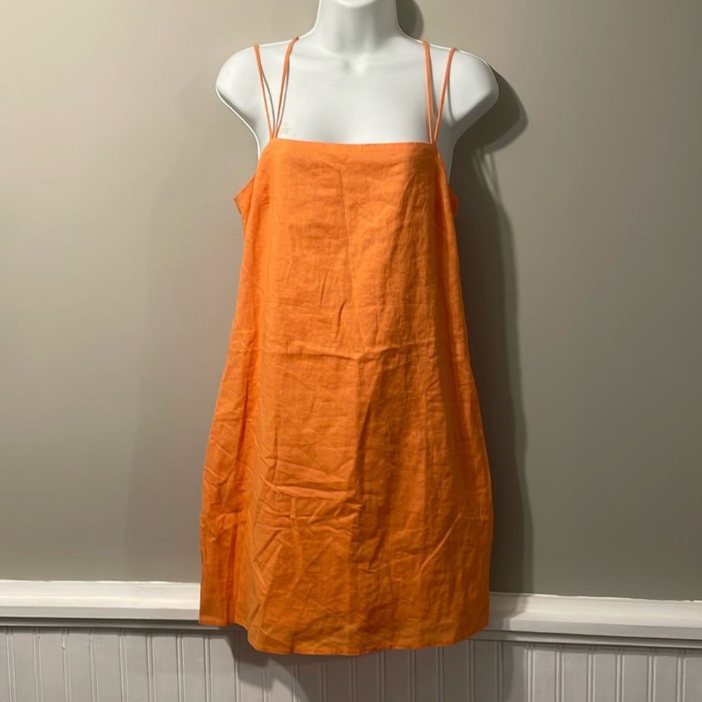 H and M linen blend summer dress - Picture 1 of 3